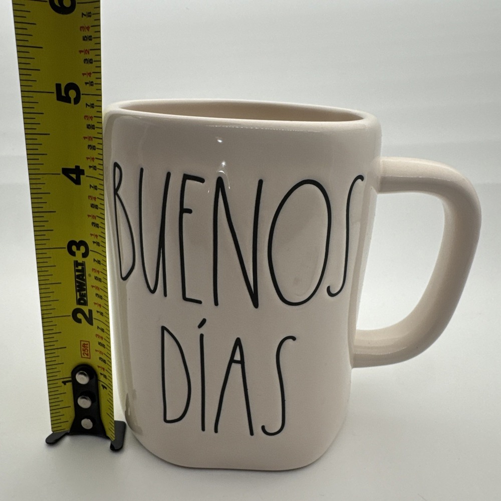 Rae Dunn Light Pink Mug Artesian Collection 'BUENOS DIAS' Good Morning Spanish - Picture 7 of 8